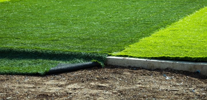 Artificial Turf laying down on floor