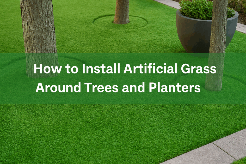 Install Artificial Grass Around Trees & Planters