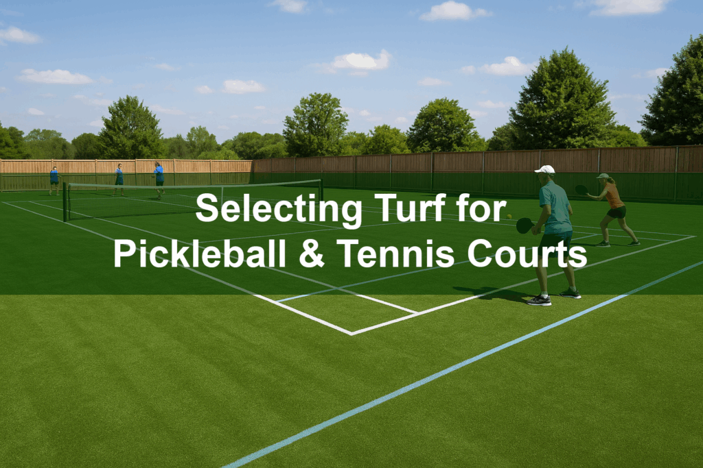 Selecting Turf for Pickleball & Tennis Courts