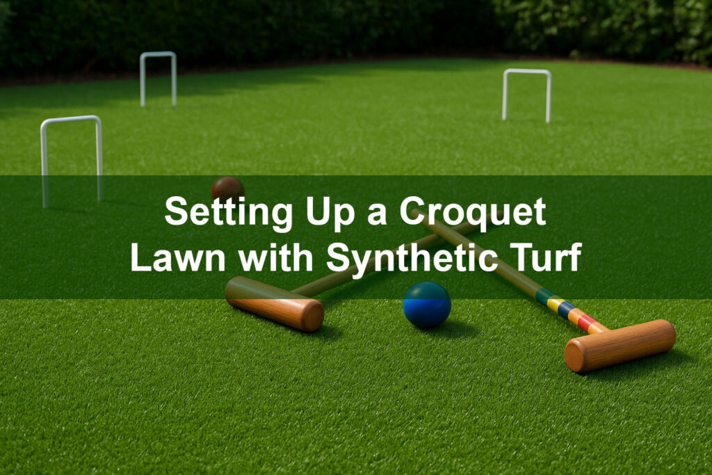Setting Up a Croquet Lawn with Synthetic Turf