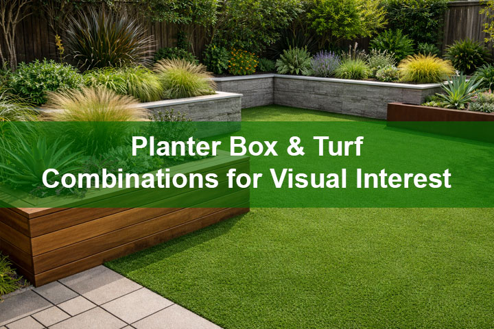 Planter Box & Turf Combinations for Visual Interest
