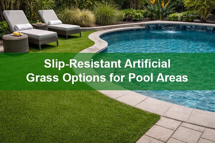 Slip-Resistant Artificial Grass Options for Pool Areas
