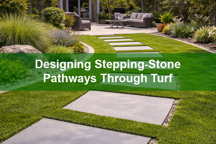 Designing Stepping-Stone Pathways Through Turf